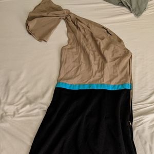 Silk one shoulder business/cocktail dress